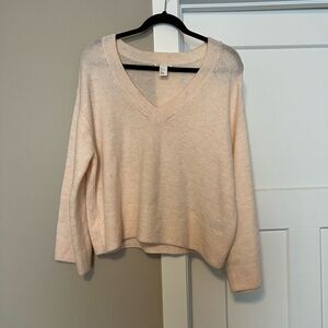 H&M Light Pink Crew Neck Sweater
